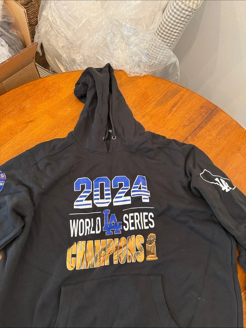 Men's Black 2024 World Series Champions Pullover Hoodie LA Dodgers xxxl